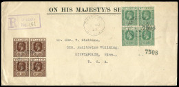 St. Lucia, 1923, 66, 68, Brief, Viererblock - St.Lucia (1979-...)