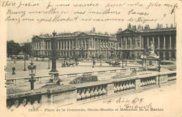 75  PARIS    PLACE DE LA CONCORDE, GARDE MEUBLE ET MINITERE DE LA MARINE - Squares