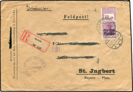 Deutsche Besetz.I.WK Polen, 1918, 16 B W OR, 7 B P OR, Brief - Occupation 1914-18