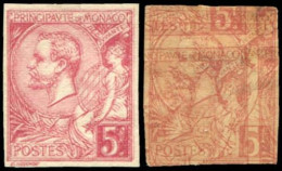 Monaco, 1891, 21 A, B U DD, Ohne Gummi - Other & Unclassified