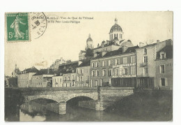 Maine Et Loire , Segré , Vue Du Quai Du Tribunal Et Du Pont Louis Philippe - Segre