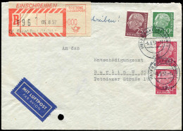 Bundesrepublik Deutschland, 1957, 183,185(2),186, Brief - Altri & Non Classificati