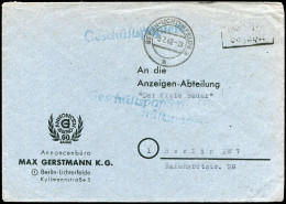 Berlin, 1948, Brief - Other & Unclassified