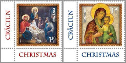 ROMANIA, 2017, CHRISTMAS, Religion, Painting, Icon, 2 Stamps, MNH (**), LPMP 2170 - Ungebraucht