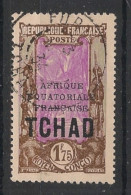 TCHAD - 1930-33 - N°YT. 54A - 1f75 Brun Et Violet - Oblitéré / Used - Usati