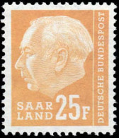 Saar, 1957, 418 P B, Ohne Gummi - Andere & Zonder Classificatie