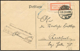 Deutsche Lokalausg. 1918-23, 1923, 2 I E, Brief - Other & Unclassified