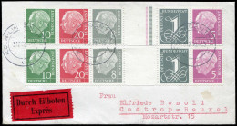 Bundesrepublik Deutschland, 1960, WZ 15 AIV Y II,15 B Y II, Brief - Zusammendrucke