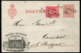 Schweden, 1891, K 4, Brief - Sonstige & Ohne Zuordnung