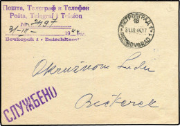 Deutsche Besetz.II.WK Serbien, 1944, Brief - Occupation 1938-45