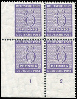 SBZ - Westsachsen, 1945, 117 AXa Uzw/Uu, Postfrisch, Viererblock - Sonstige & Ohne Zuordnung