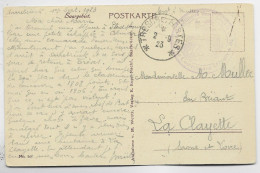 GERMANY CARTE SARRE  + TRESOR ET POSTES ** 1923 + SERVICE MILITAIRE DES CHEMINS DE FER - Cachets Militaires A Partir De 1900 (hors Guerres)