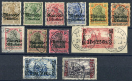 Deutsche Auslandspost Marokko, 1905, 21/32, Gestempelt, Briefstück - Turquie (bureaux)
