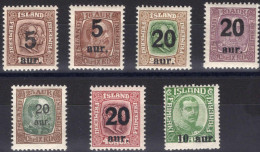 Island, 1921, 104/09, 110, Postfrisch, Ungebraucht - Autres & Non Classés