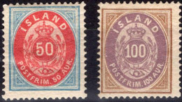 Island, 1892, 16, 17, Ungebraucht - Altri & Non Classificati