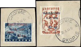 Deutsche Besetz.II.WK Mazedonien, 1944, Ex 1 - 8, Briefstück - Bezetting 1938-45