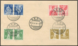 Schweiz, 1909, K 3, 4I, 5II, 6, Brief - Se-Tenant