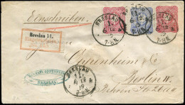 Deutsches Reich, 1875, U 8 A + 33,34, Brief - Otros & Sin Clasificación