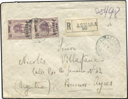 Italienisch Eritrea, 1923, 63 (2), Brief - Andere & Zonder Classificatie