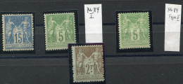 Frankreich, 1892, 83, 84 I, II, 85, Postfrisch - Otros & Sin Clasificación