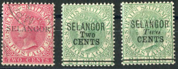 Malaiische Staaten Selangor, 1885, 7 V, 9 II, III, Ungebraucht, ... - Sonstige - Asien