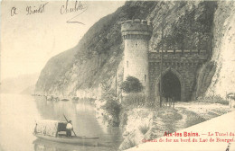  73   AIX LES BAINS   LE TUNNEL DU CHEMIN DE FER AU BORD DU LAC DU BOURGET - Aix Les Bains