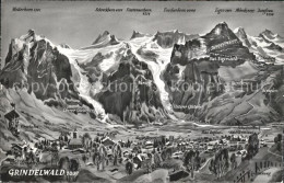 11747552 Grindelwald Kuenstlerkarte Mit Gletscher Grindelwald - Andere & Zonder Classificatie