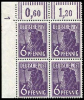 Gemeinschaftsausgaben, 1947, 944 DZ, Postfrisch, Viererblock - Altri & Non Classificati