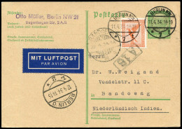 Deutsches Reich, 1934, P 216 I + 381, Brief - Altri & Non Classificati