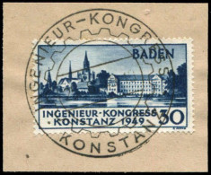 Französische Zone Baden, 1949, 46 I, Briefstück - Autres & Non Classés