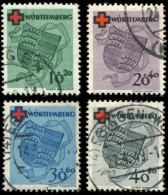 Französische Zone Württemberg, 1949, 40-43 A, Gestempelt - Autres & Non Classés