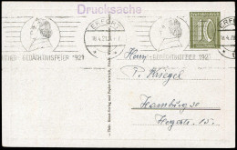 Deutsches Reich, 1921, PP 57 F3, Brief - Other & Unclassified