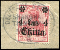 Deutsche Auslandspost China, 1911, Briefstück - Cina (uffici)