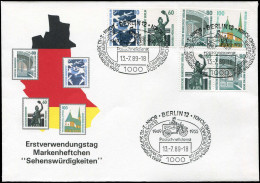 Berlin, 1989, W 83-98, Brief, FDC - Zusammendrucke