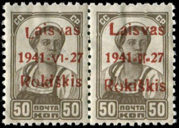 Deutsche Besetz.II.WK Litauen Rokiskis, 1941, 6 B I+II, ... - Occupazione 1938 – 45