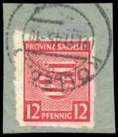 SBZ - Provinz Sachsen, 1945, 71 X D, Briefstück - Autres & Non Classés