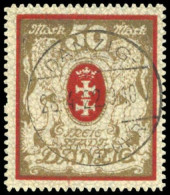 Danzig, 1922, 100 X A, Gef.gestempelt - Usati
