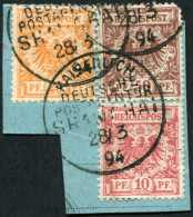 Deutsche Auslandspost China, Vorläufer, 1894, V 47 B, V 49 B, ... - Autres & Non Classés