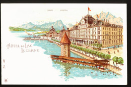 14761 - SUISSE - LUZERN - Hôtel Du Lac - DOS NON DIVISE - Lucerna