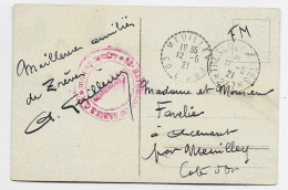 GERMANY CARTE TRIER + TRESOR ET POSTES *237* 1921 + CACHET ROUGE 52E BATAILLON DU GENIE ARMEE DU RHIN - Military Postmarks From 1900 (out Of Wars Periods)