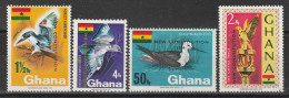 GHANA - N°345+346+349+355 ** (1969) Série Courante Surchargée : Oiseaux - Ghana (1957-...)