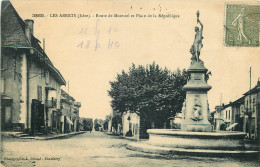  38  LES  ABRETS   Route De Morestel Et Place  De La République - Les Abrets