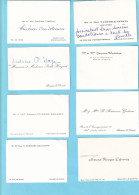  8 CV BRAINE LE COMTE Bosseaux Godeau Janssens Wachtelaer Vanherck GeertsHouyez Lefrancq Mirguet Dechamps Hecquet  - Visiting Cards