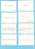  8 CV BRAINE LE COMTE Dewinter Delmotte Brynart Decoux Demelin Franckx Avaux Waeyenbergh Garsou Sergeant Brosserez  - Visiting Cards