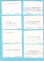  8 CV BRAINE LE COMTE Varlet Durand Dubois Dumortier Marchand Ribaucourt Broquet Breda Champenois Varlet Hulin  - Visiting Cards