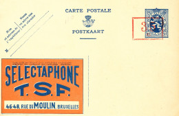 BELGIUM PPS SBEP 3 35C/50C "110" SELECTAPHONE TSF UNUSED - Werbepostkarten