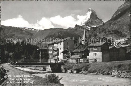 11745703 Zermatt VS Pont Sur La Viege Et Le Cervin Zermatt VS - Andere & Zonder Classificatie