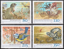 2010, Hungary, Biodiversity, Birds, Insects, Rodents, Snakes, Squirrels, 4 Stamps, MNH(**), HU 5473-76 - Serpents