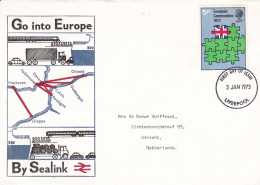 GB Engeland  1973 Go Into Europe By Sealink - Trains