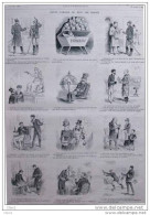 Revue Comique Du Mois Par Draner 24 Janvier - Page Original 1885 - Documenti Storici